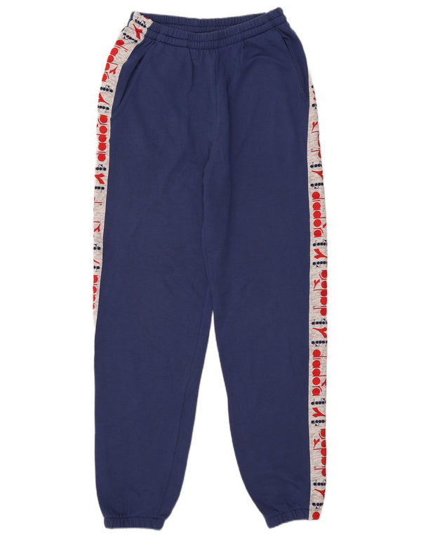 Diadora Herre grafisk træningsdragt Bukser Joggers Large Navy Blue Colourblock