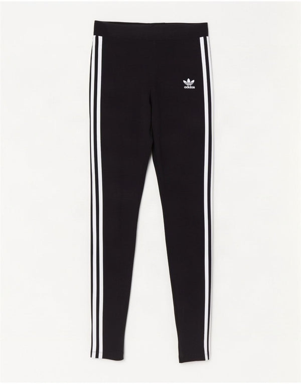 Adidas Dame Leggings UK 8 Small Black Bomuld