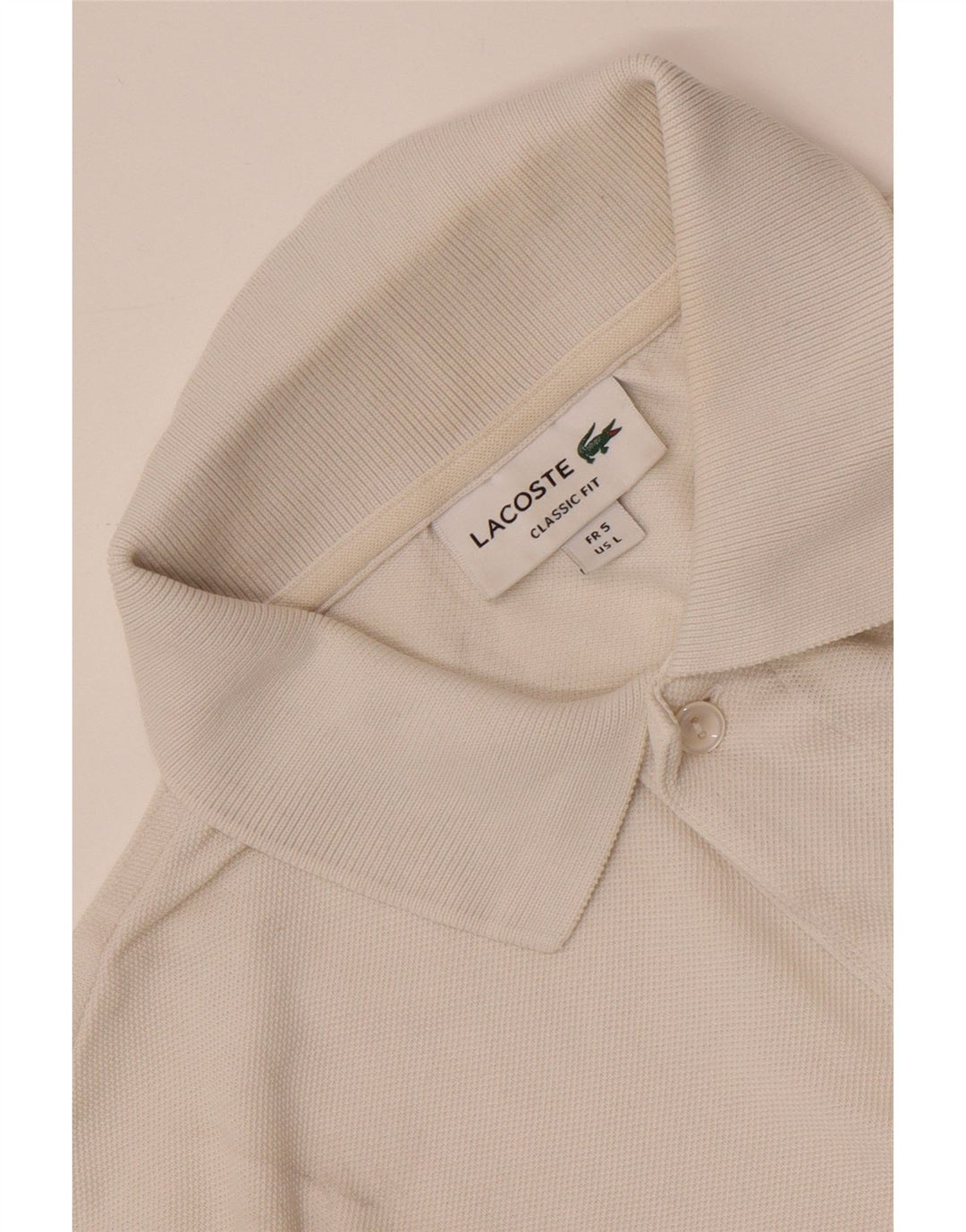 Lacoste Mens Classic Fit Polo Shirt Størrelse 5 Large White