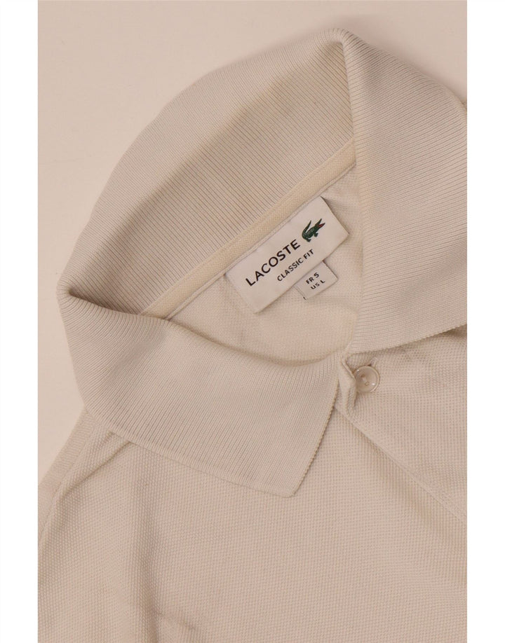 Lacoste Mens Classic Fit Polo Shirt Størrelse 5 Large White