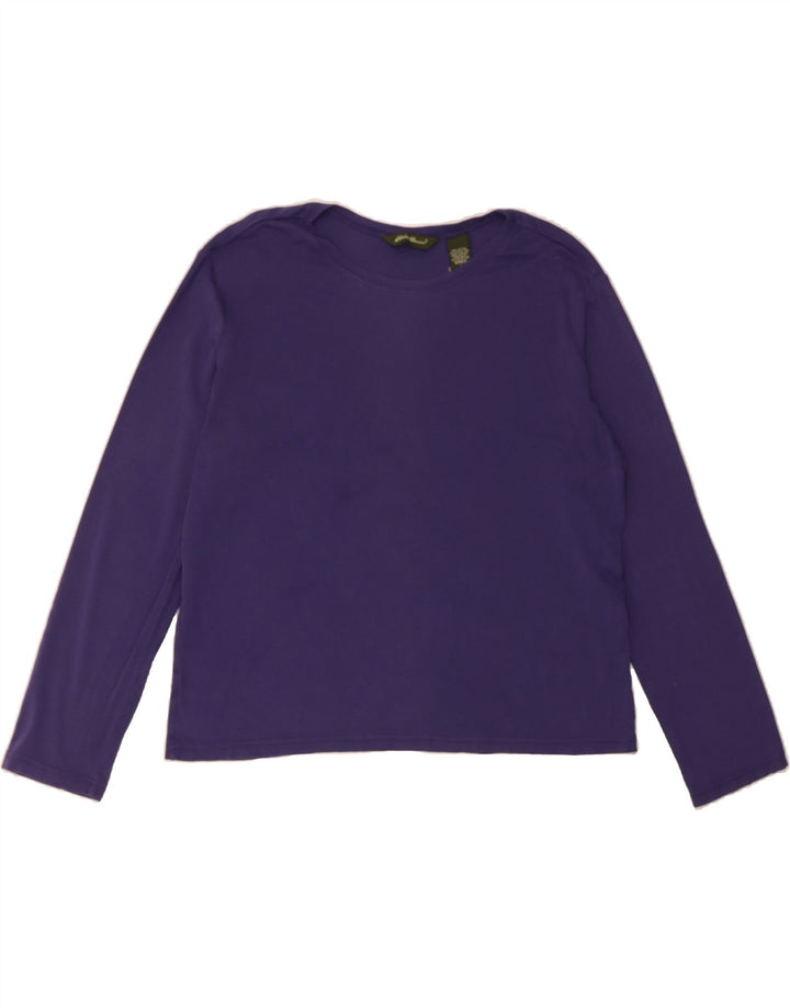EDDIE BAUER Womens Top Long Sleeve UK 16 Large Purple Cotton Vintage Eddie Bauer and Second-Hand Eddie Bauer from Messina Hembry 