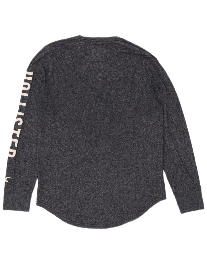 Hollister Herre Grafisk Top Langærmet Medium Marineblå Flecked Bomuld