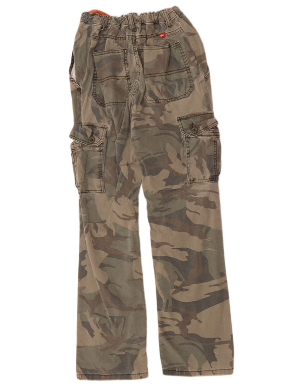 Wrangler Boys Straight Cargo Bukser 11-12 år W22 L27 Khaki Camouflage