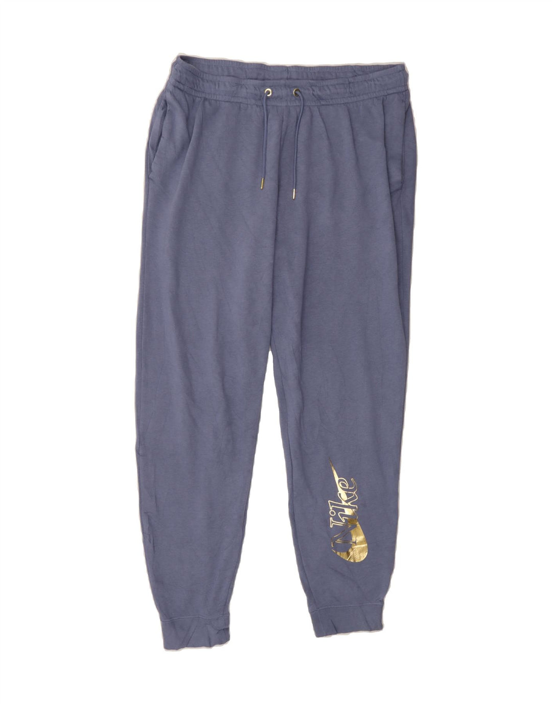 NIKE Womens Graphic Tracksuit Trousers Joggers UK 16 Large  Blue Vintage Nike and Second-Hand Nike from Messina Hembry 