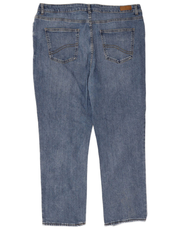 Fat Face Kvinde Kæreste Højtaljede Slim Jeans UK 18 XL W38 L28 Blå