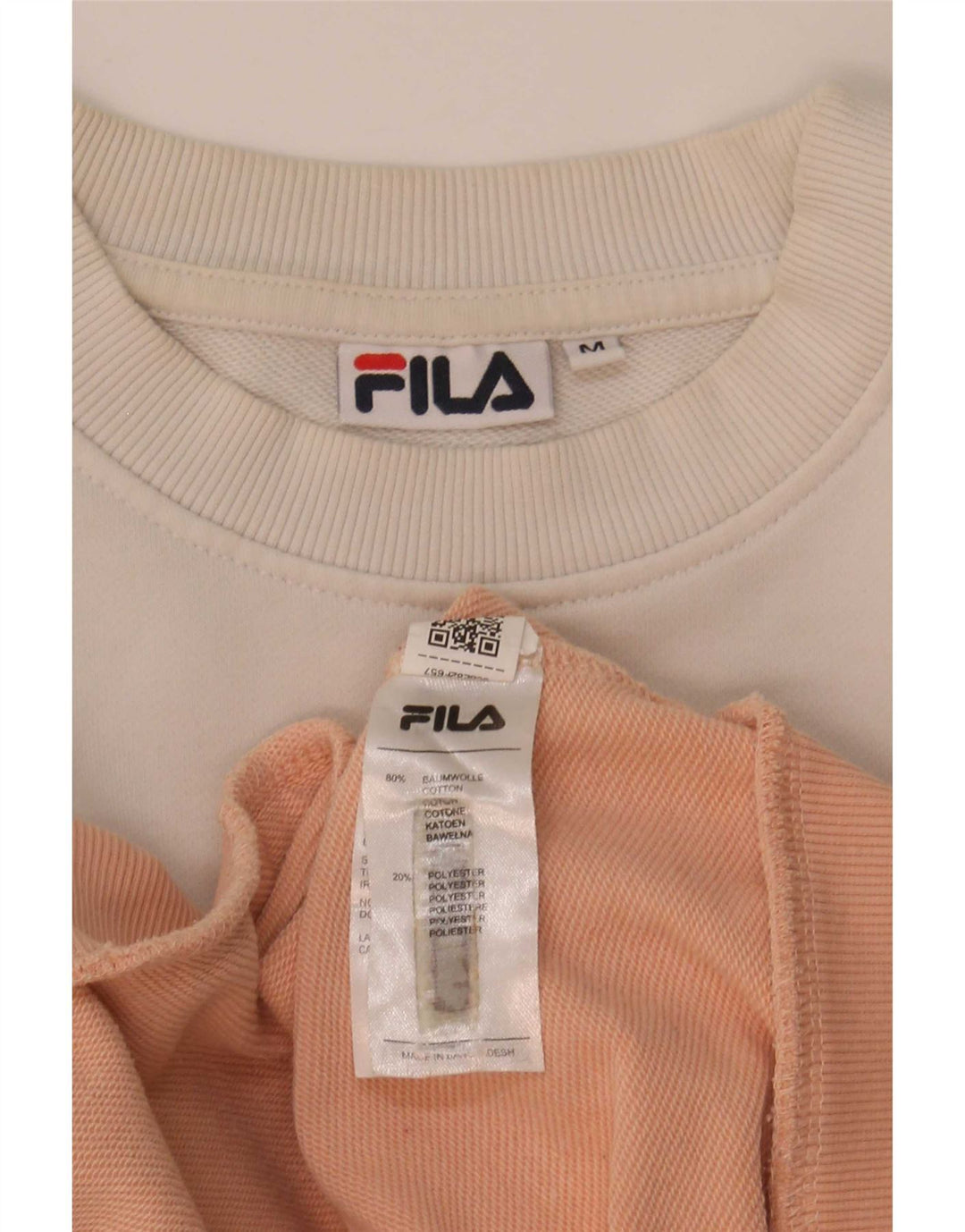 Fila Dame Grafisk Sweatshirt Jumper UK 14 Medium Flerfarvet