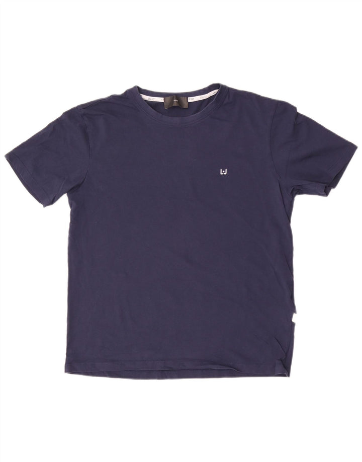 Liu Jo Herre T-Shirt Top Medium Marineblå Bomuld