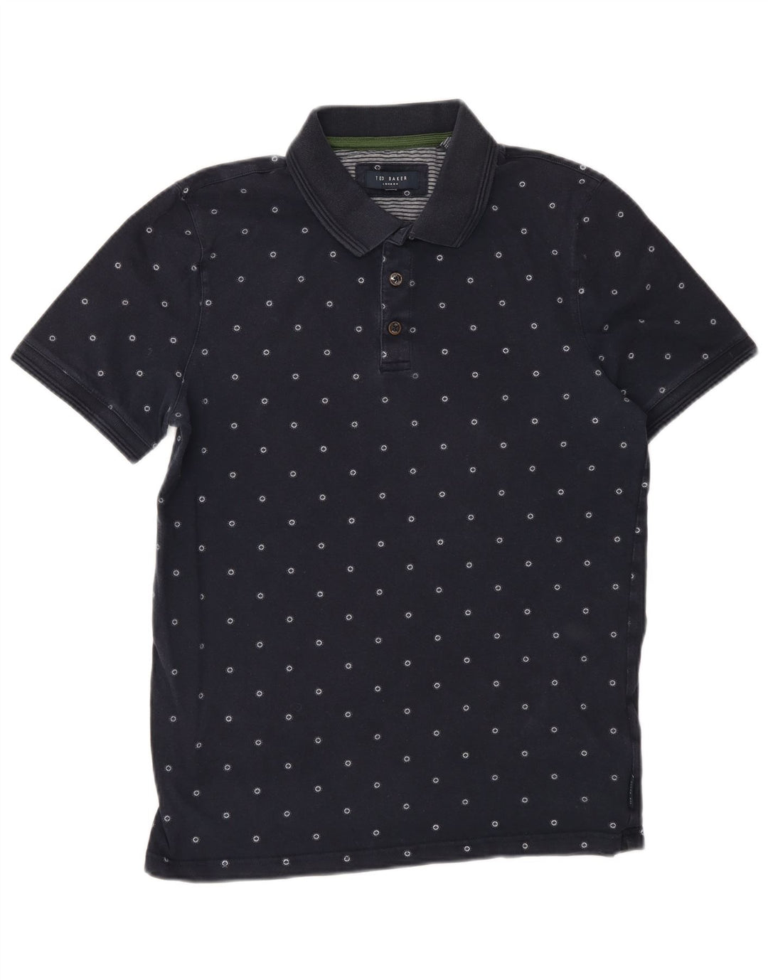 Ted Baker herre poloshirt Lille marineblå plettet bomuld