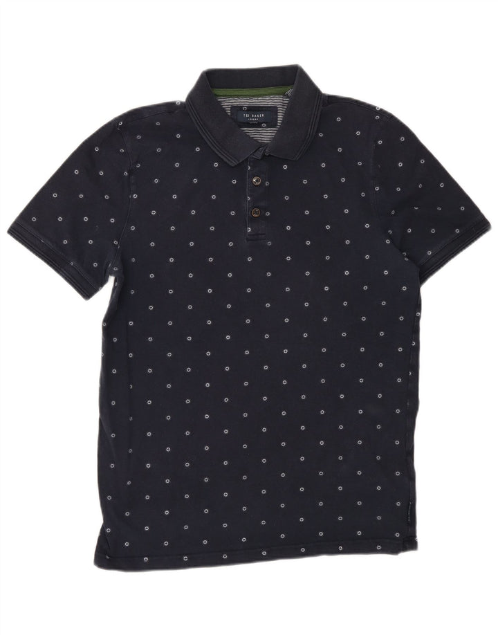 Ted Baker herre poloshirt Lille marineblå plettet bomuld