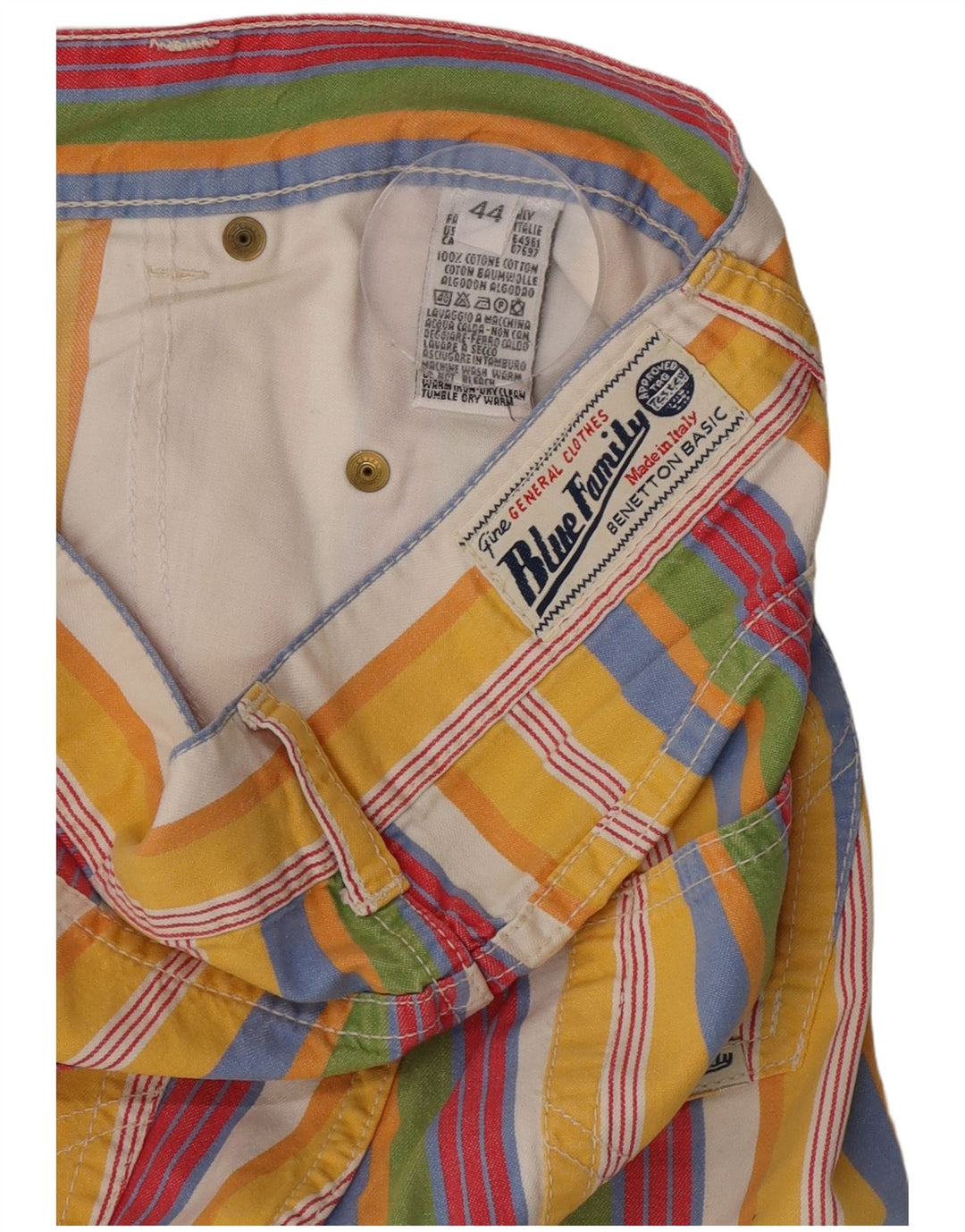 Benetton Casual Shorts til kvinder IT 44 Medium W26 Flerfarvet Stribet