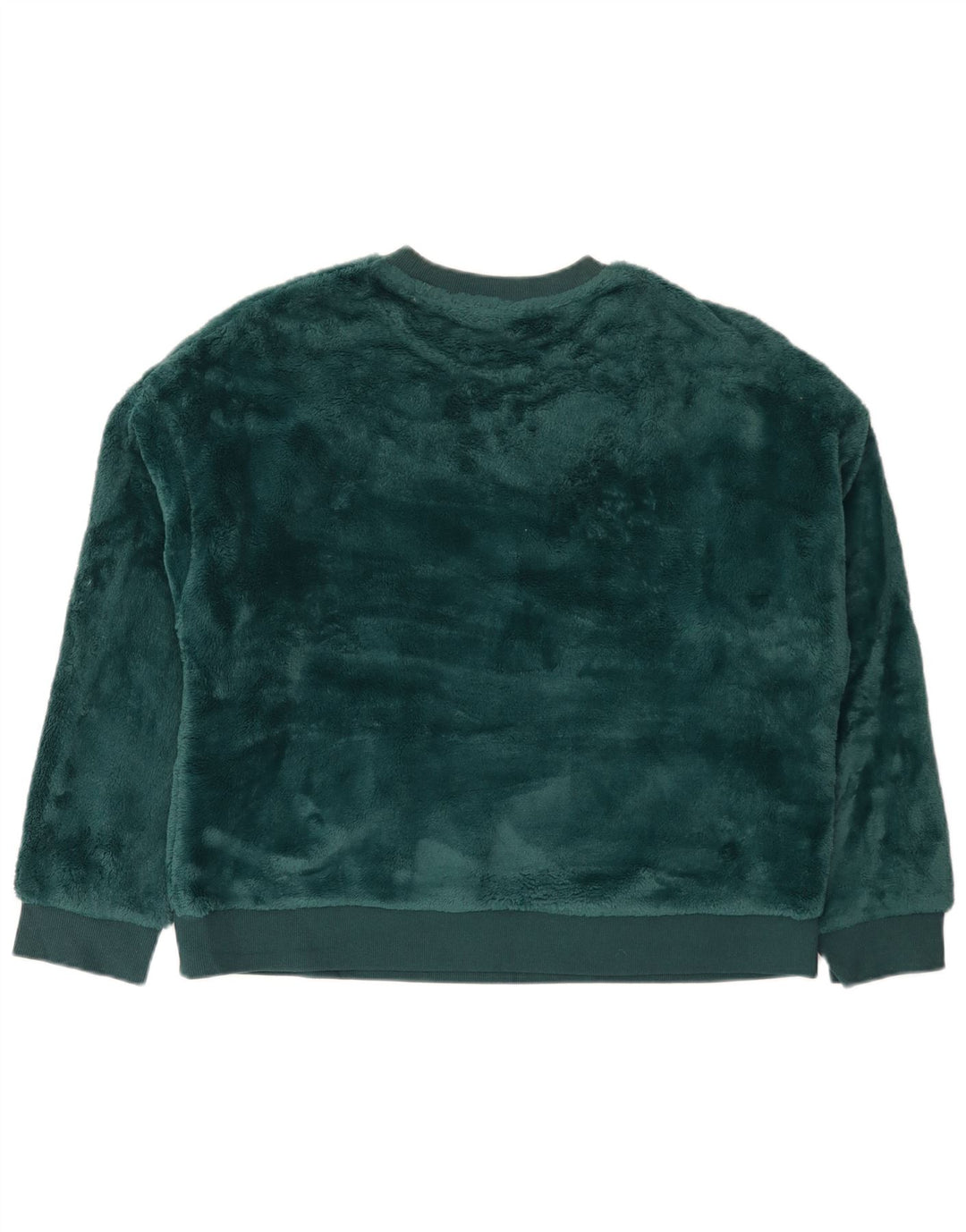 Marks & Spencer Dame Velour Sweatshirt Jumper UK 14 Medium Green