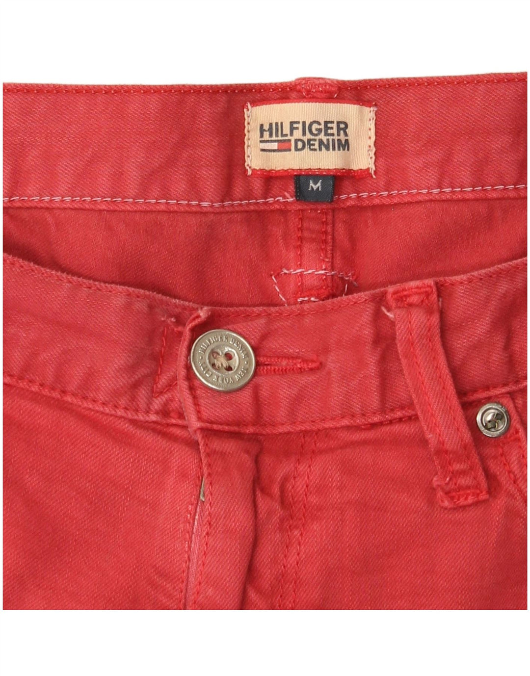 Tommy Hilfiger Herre Slim Jeans Medium W32 L34 Rød