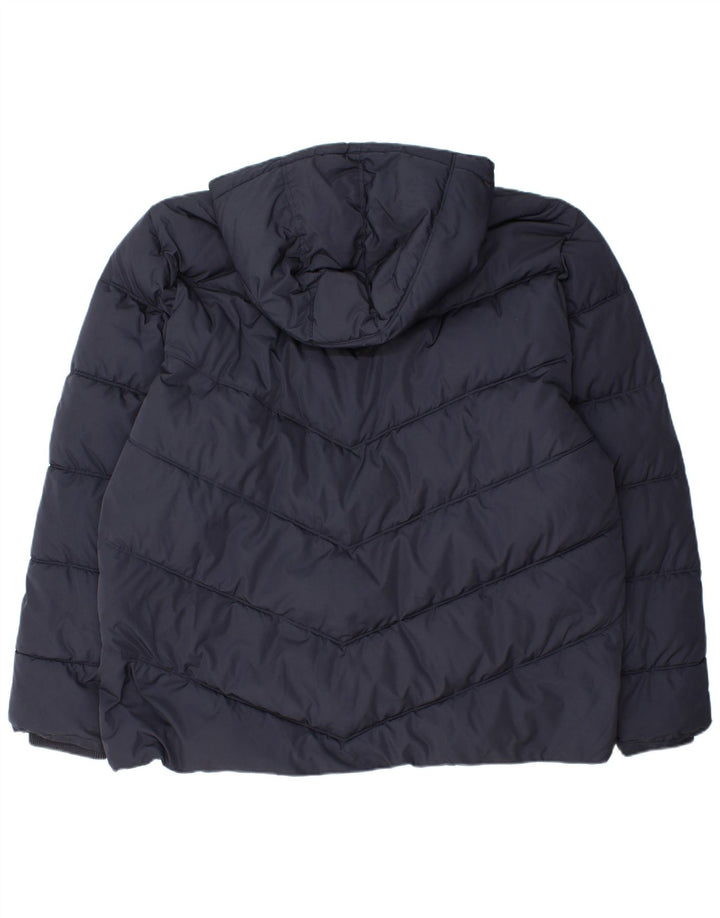 JOULES Herre hættepolstret jakke UK 44 2XL Navy Blue Polyester