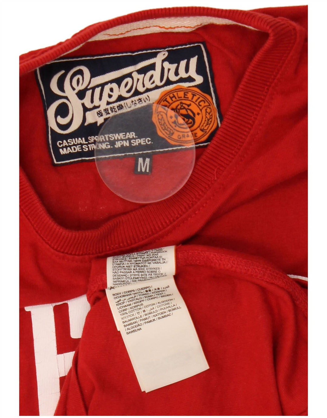 Superdry Herre Tigers Grafisk T-shirt Top Medium Rød Bomuld