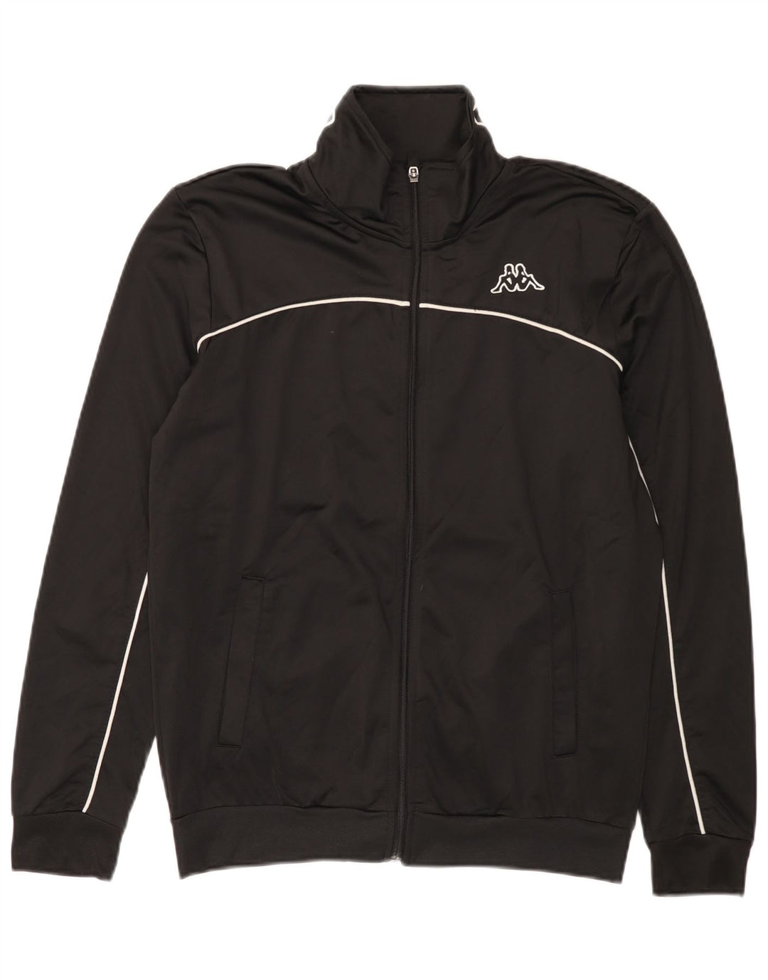 KAPPA Grafisk træningsdragt til mænd, topjakke, stor sort polyester