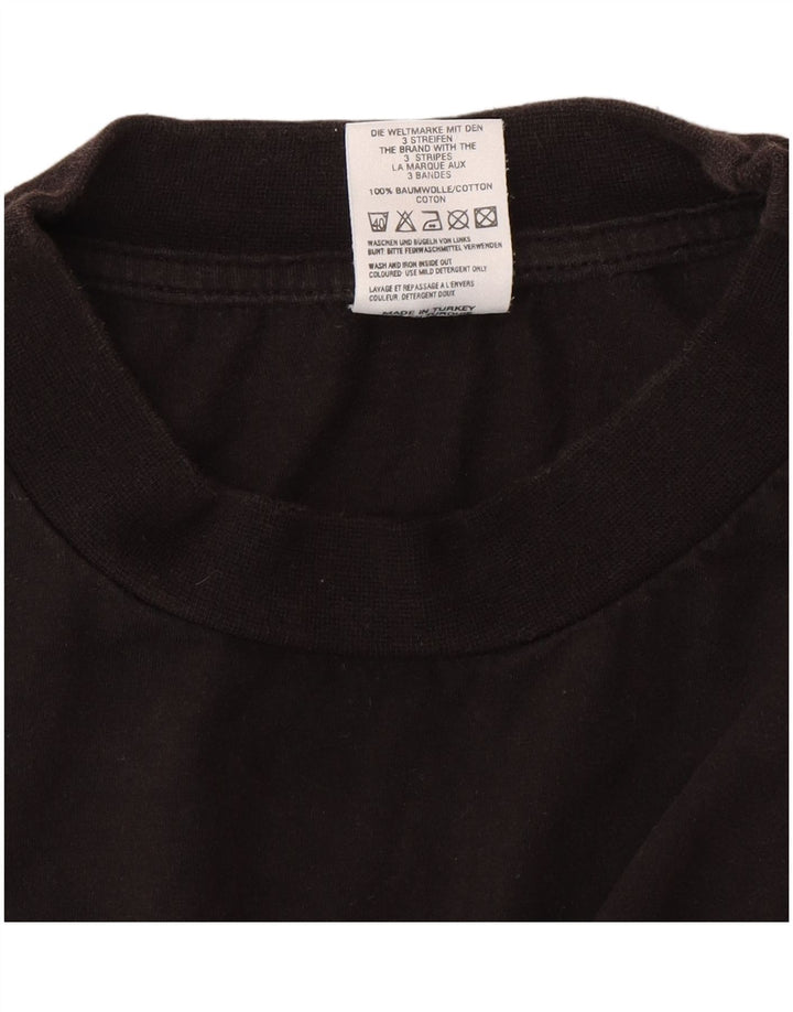 Adidas Herre T-Shirt Top XL Sort Bomuld