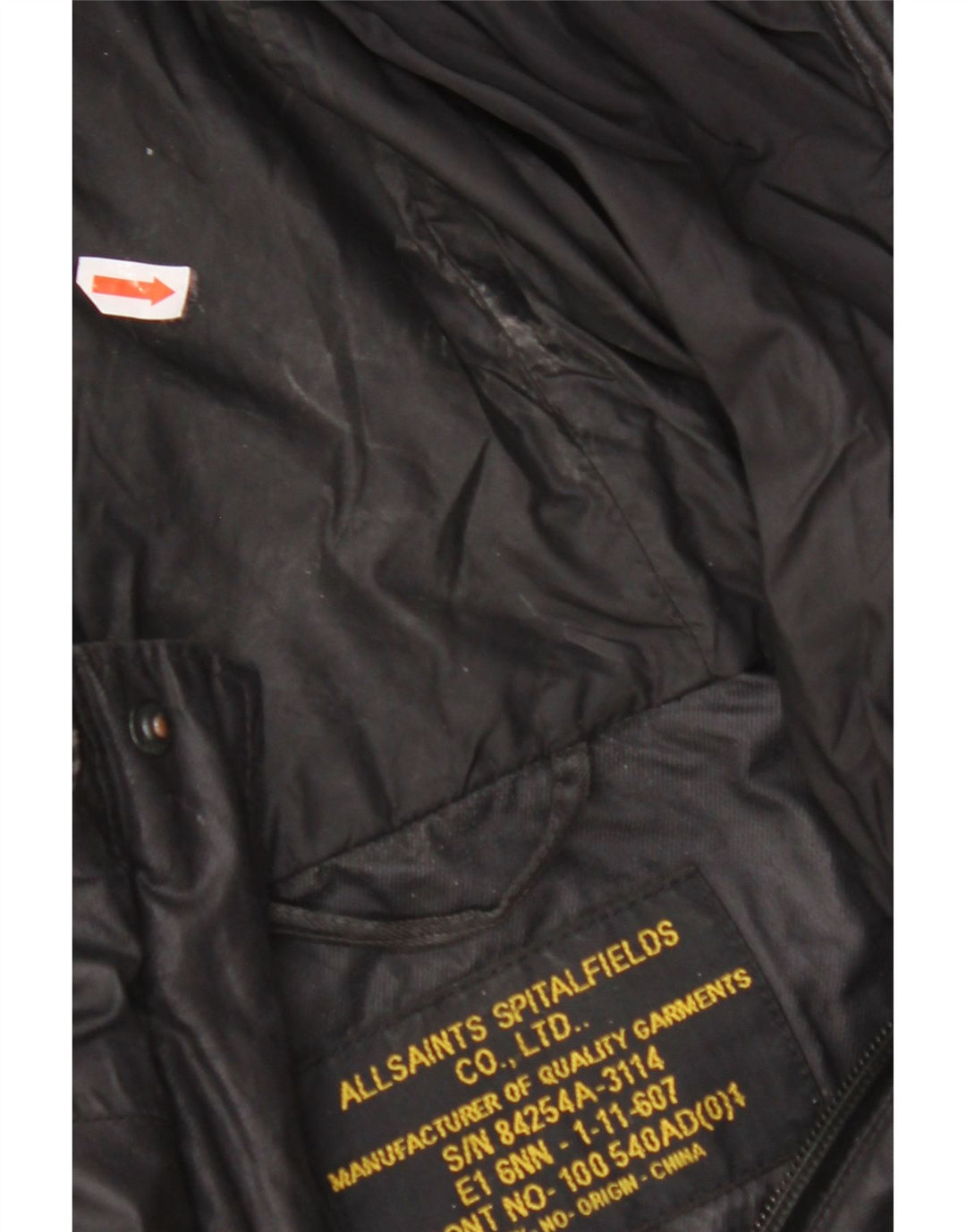 ALL SAINTS Herre Hooded Utility Jacket UK 38 Medium Black