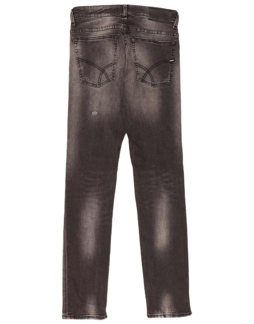 Gas Herre Anders Distressed Slim Jeans W30 L32 Grå Bomuld