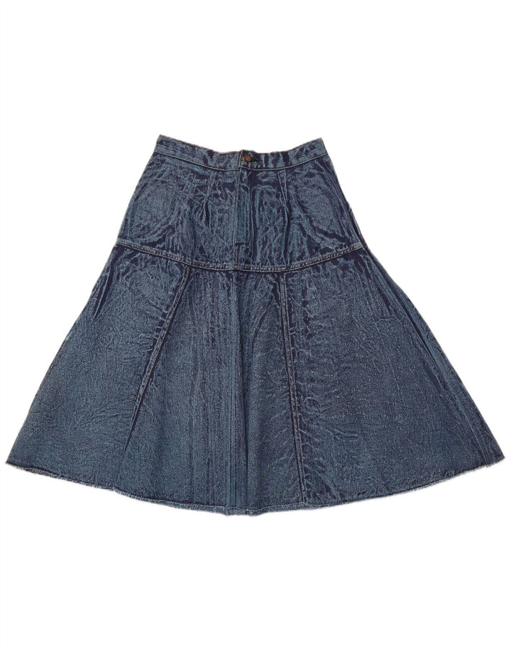 VINTAGE Dame højtaljet denimnederdel W28 Medium Blue