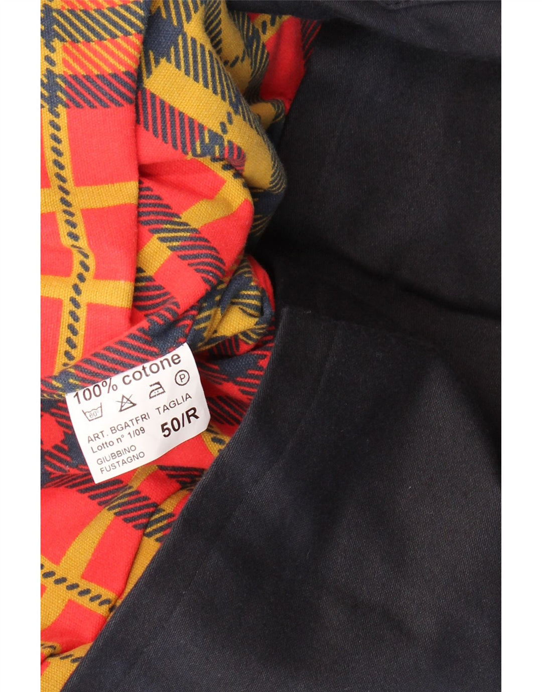 VINTAGE Mens Bomber Jacket IT 50 Large Navy Blue Cotton Vintage Vintage and Second-Hand Vintage from Messina Hembry 