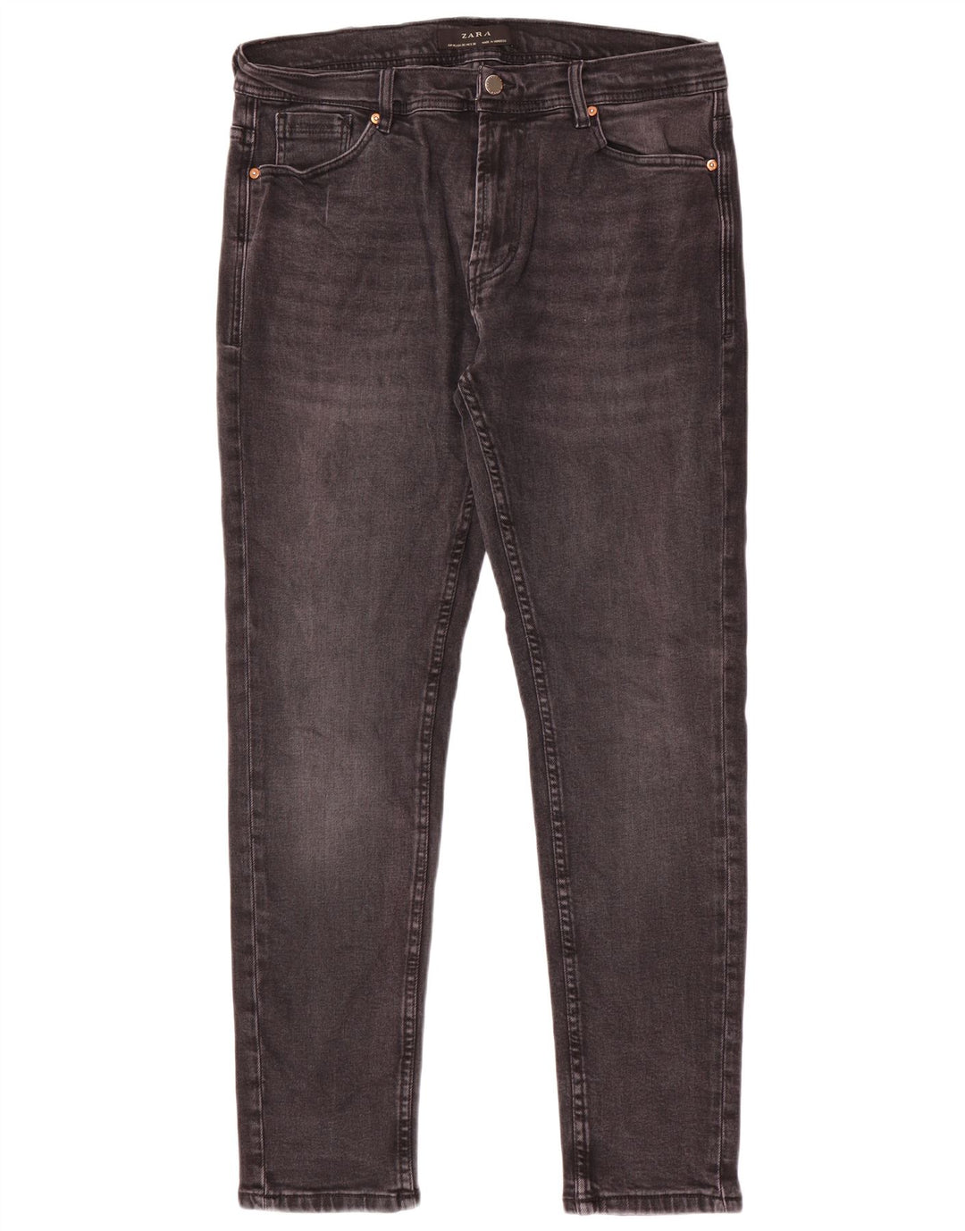 Zara Herre Slim Jeans EU 46 XL W36 L30 Grå