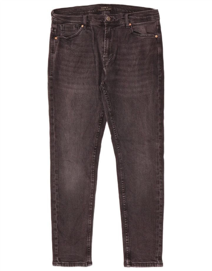 Zara Herre Slim Jeans EU 46 XL W36 L30 Grå