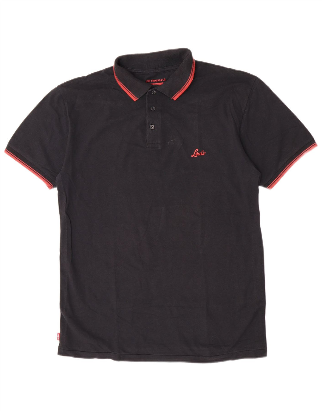 Levi's herre poloshirt 2XL sort bomuld