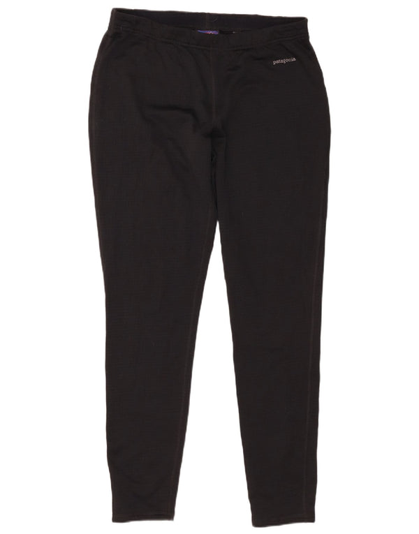 Patagonia Dame Polartec Leggings UK 16 Large Black Polyester