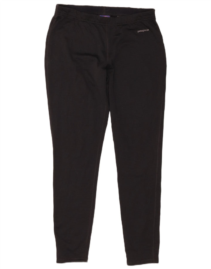 Patagonia Dame Polartec Leggings UK 16 Large Black Polyester