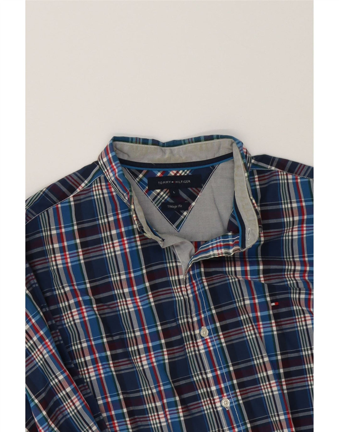 LEVI'S Mens Vintage Fit Shirt Large Navy Blue Check Cotton Vintage Levi's and Second-Hand Levi's from Messina Hembry 