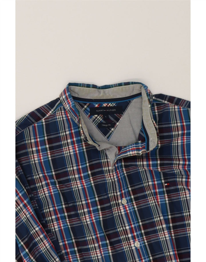 LEVI'S Mens Vintage Fit Shirt Large Navy Blue Check Cotton Vintage Levi's and Second-Hand Levi's from Messina Hembry 