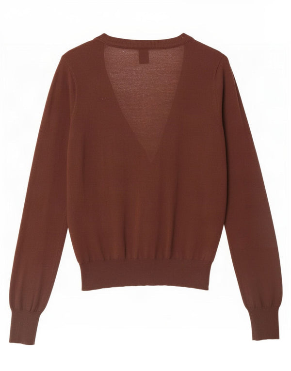 Gap Dame Cardigan Sweater UK 16 Stor Brun Bomuld