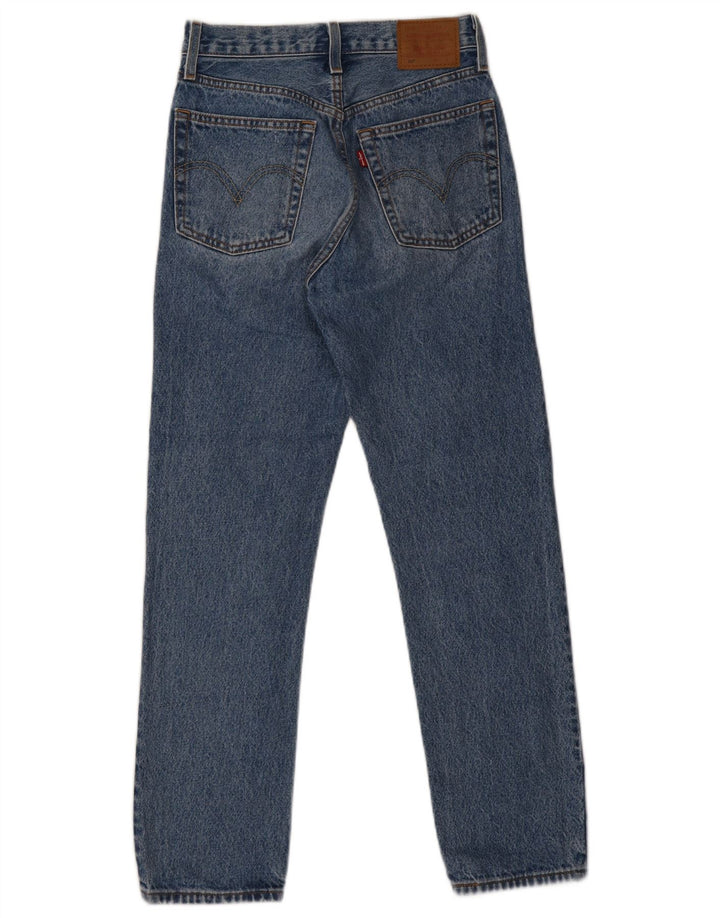 Levi's Dame 501 Straight Jeans W24 L28 Blå Bomuld