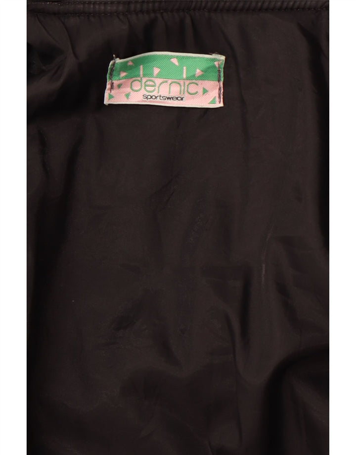 DERNIC Herre Alaska Naval Base Graphic Bomber Jacket UK 40 Large Sort 80'erne