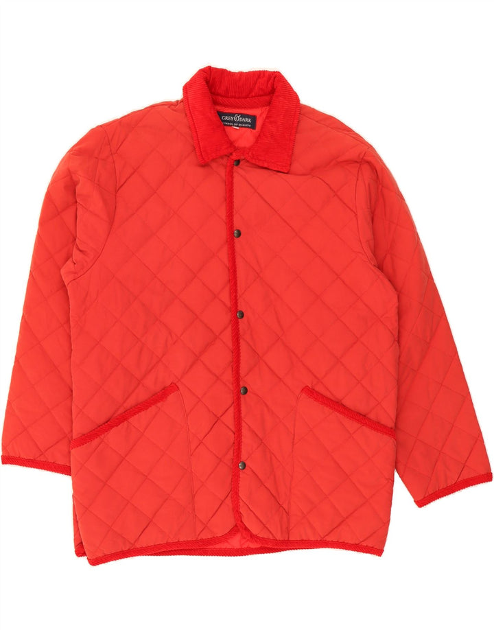 VINTAGE Mens Quilted Jacket UK 40 Large Red Polyamide Vintage Vintage and Second-Hand Vintage from Messina Hembry 