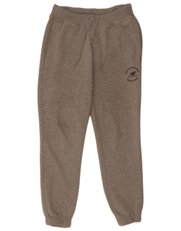 New Balance Dame træningsdragt Bukser Joggers UK 10 Small Grey Flecked