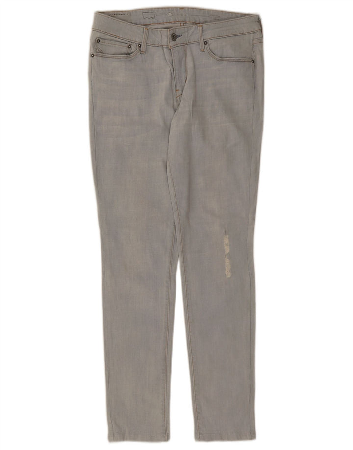 LEVI'S Dame Demi Curve Distressed Skinny Jeans W29 L29 Blå