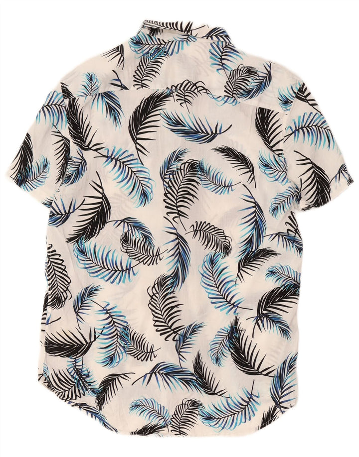 Jack Wills Kortærmet Herreskjorte Medium White Floral Viscose
