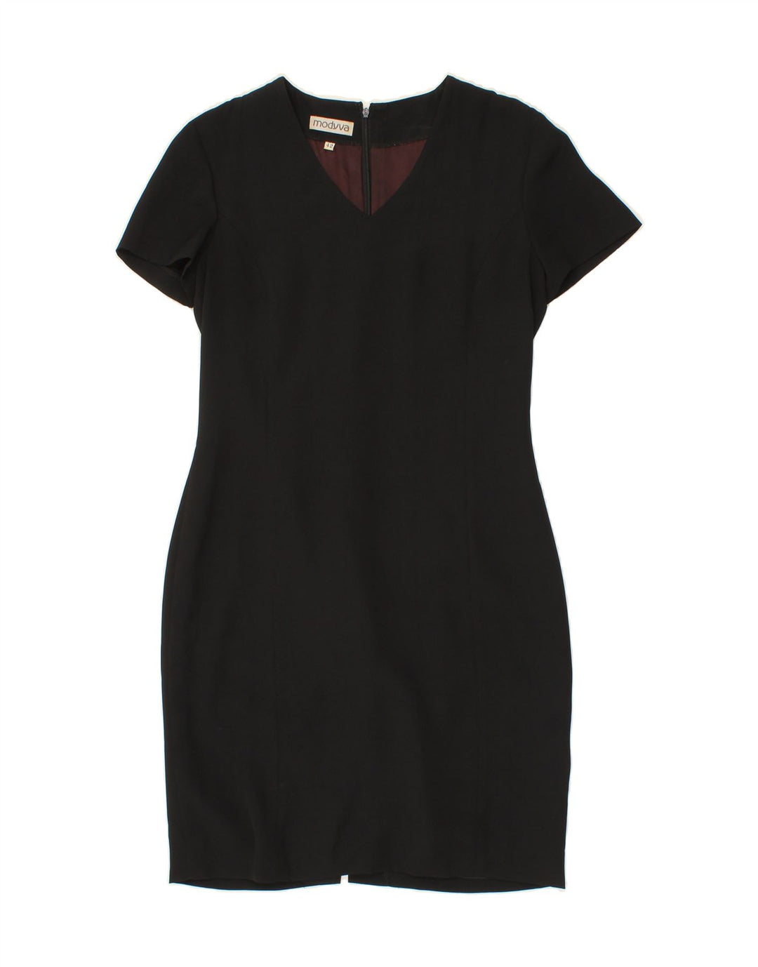 MODYVA Womens Sheath Dress IT 42 Medium Black Vintage Modyva and Second-Hand Modyva from Messina Hembry 