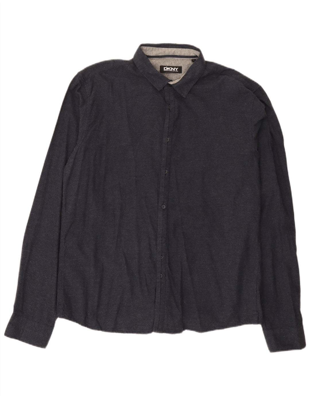 Dkny Herreskjorte XL Marineblå Bomuld