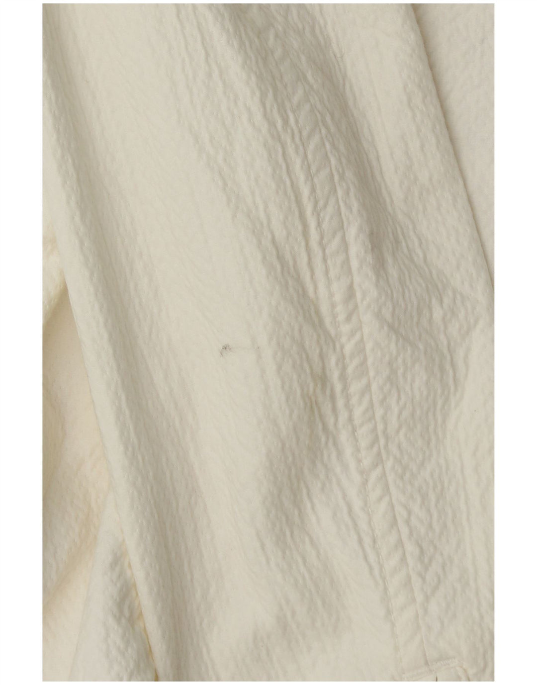 ZARA Womens Crop Oversized Bomber Jacket UK 10 Small Off White Geometric