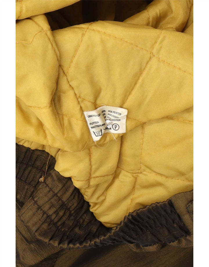 Vintage oversize parkajakke med hætte til kvinder UK 14 Medium Khaki Polyester