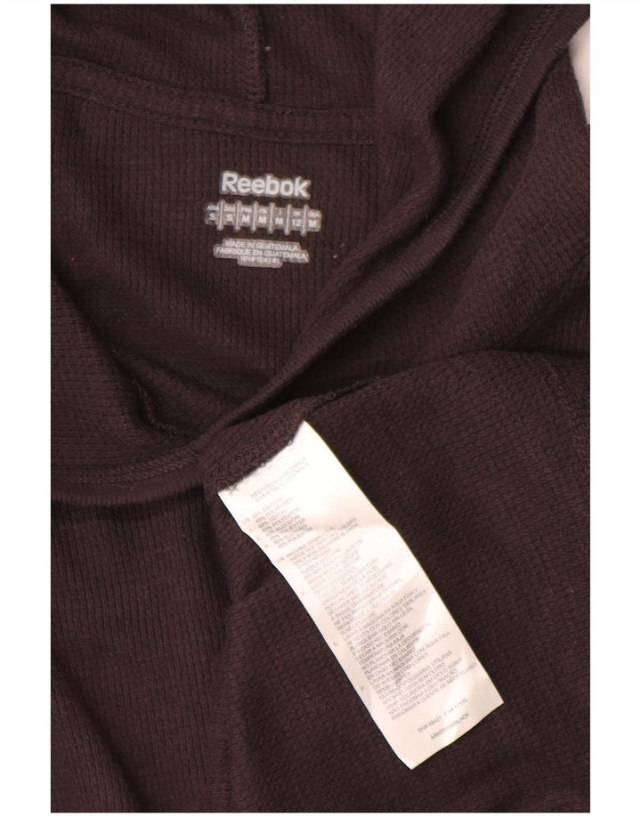 Reebok Dame hættetrøje Langærmet UK 12 Medium Brun Bomuld