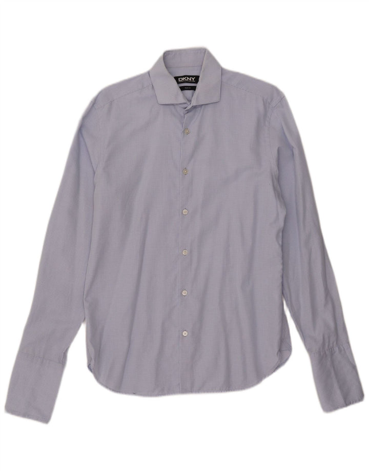 Dkny Herre Slim Fit Formel Skjorte Str. 15 1/2 Medium Blue Check