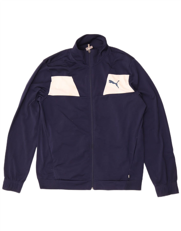 Puma Træningsdragt til mænd Topjakke Stor marineblå Colourblock Polyester