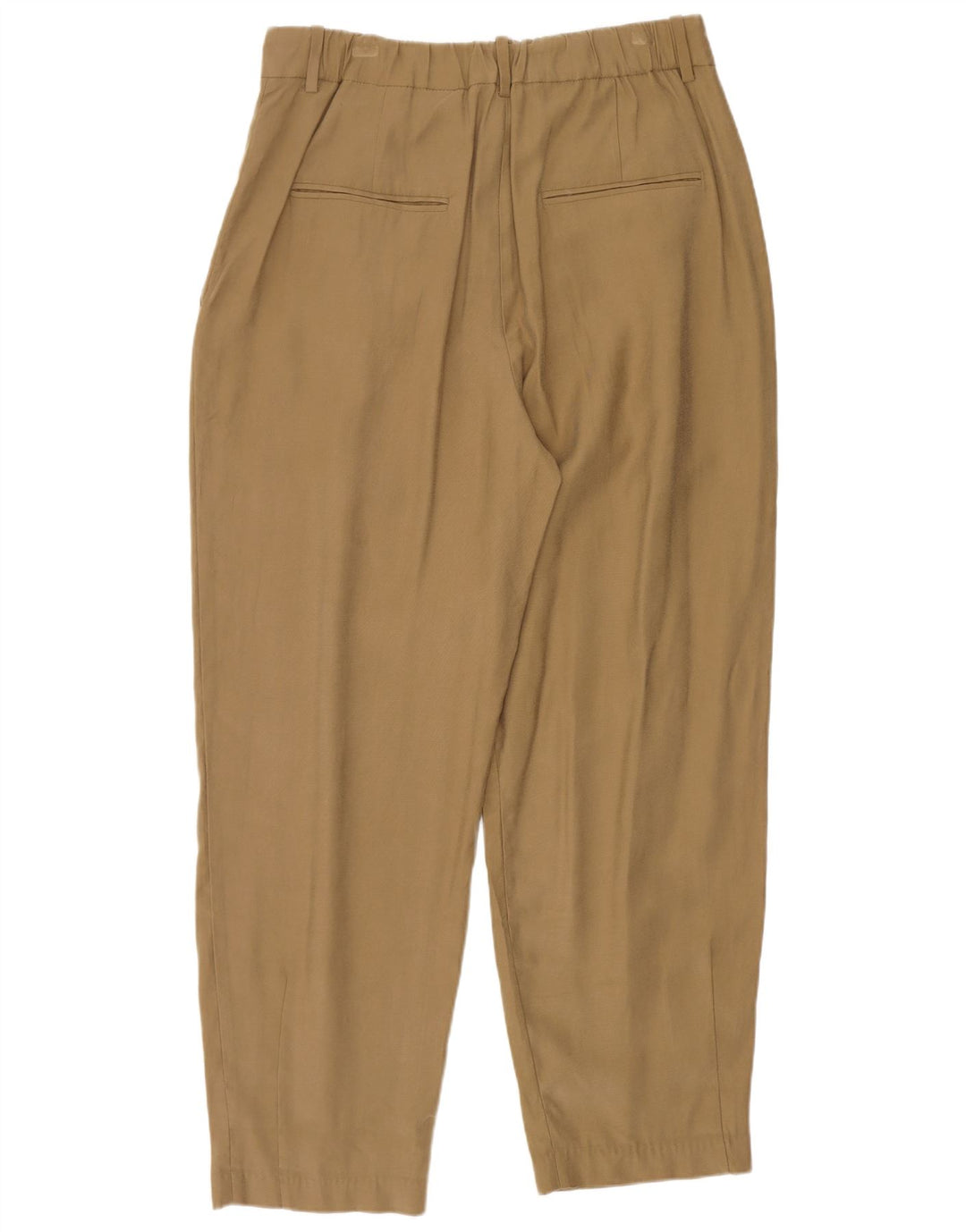 Zara Dame Pegged Chino Bukser Medium W28 L26 Khaki Viscose