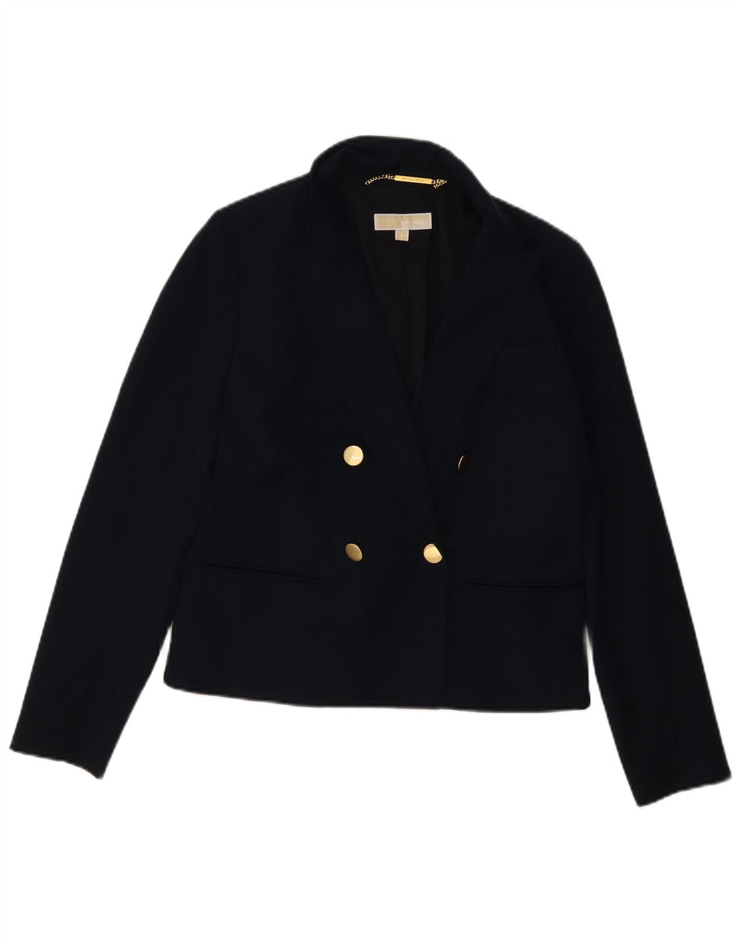 MICHAEL KORS Dobbeltradet blazerjakke til kvinder US 8 Medium Navy Blue