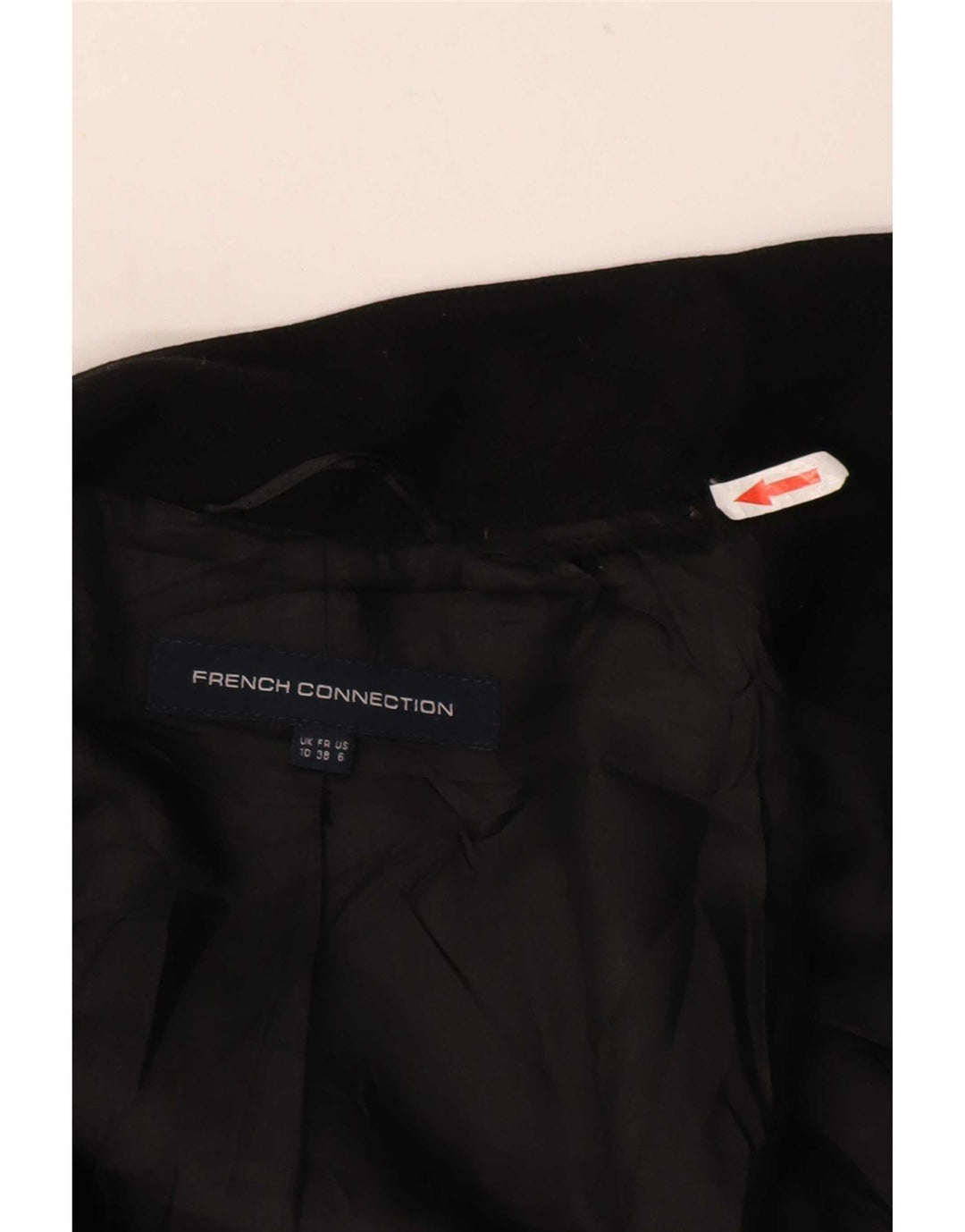 French Connection Dame Dobbeltradet Blazer Jacket UK 10 Small Black