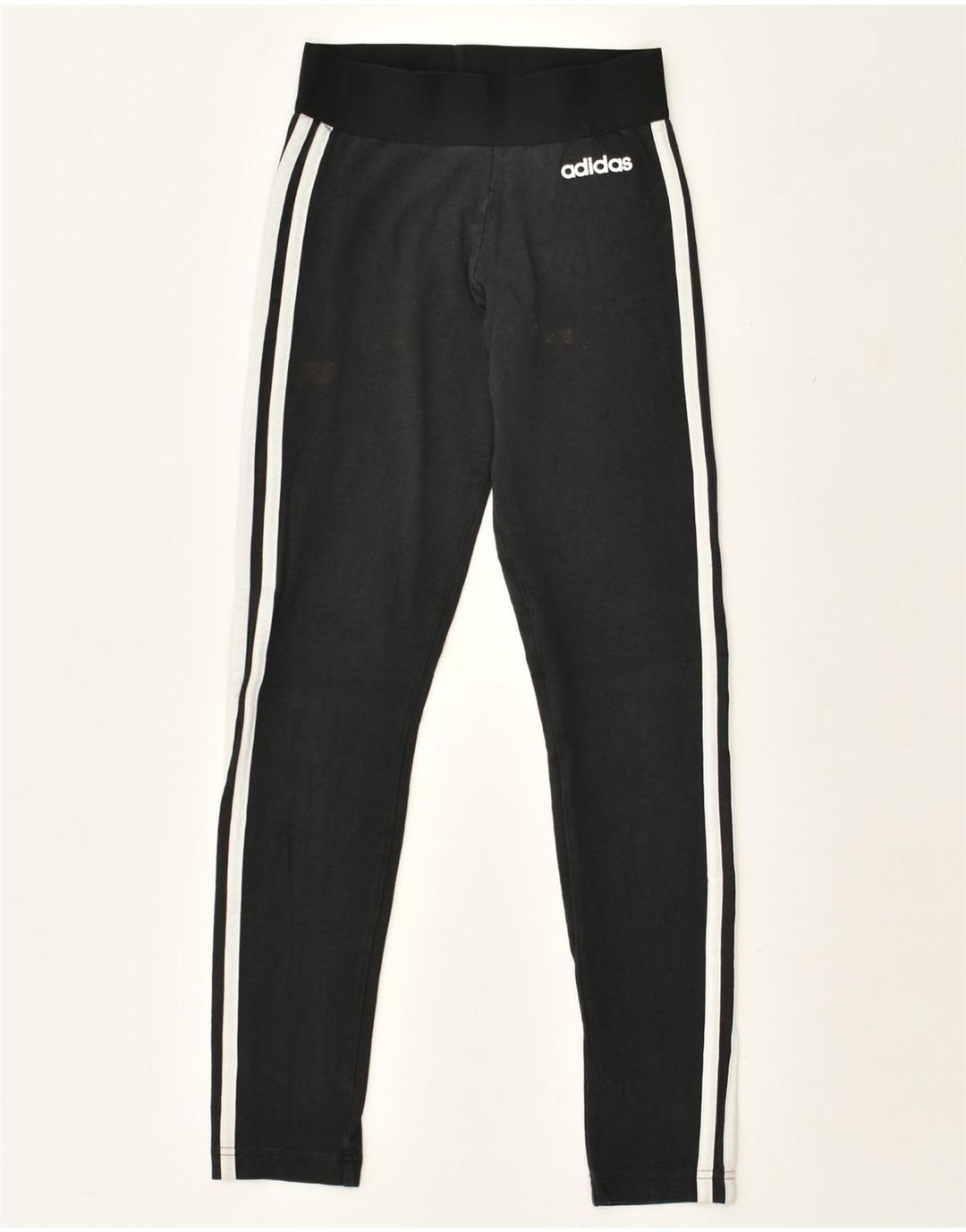 ADIDAS Womens Leggings UK 0-2 2XS Black Cotton | Vintage Adidas | Thrift | Second-Hand Adidas | Used Clothing | Messina Hembry 