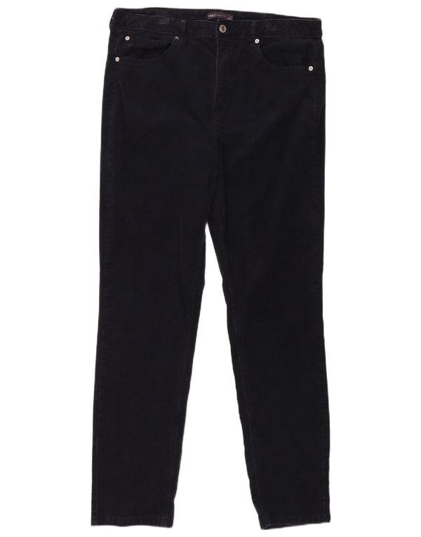 Marks & Spencer Dame Skinny Corduroy Bukser UK 18 XL W36 L30 Navy Blue